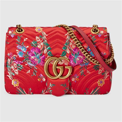 gg marmont floral jacquard shoulder bag replica|gucci handbags marmont.